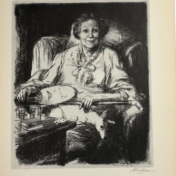 John Sloan "Mother" 1930s Art Print Treasury Collection Sketch Vintage - Picture 2 of 11